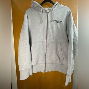 Adidas Kaval Light Gray Graphic Hoodie Medium